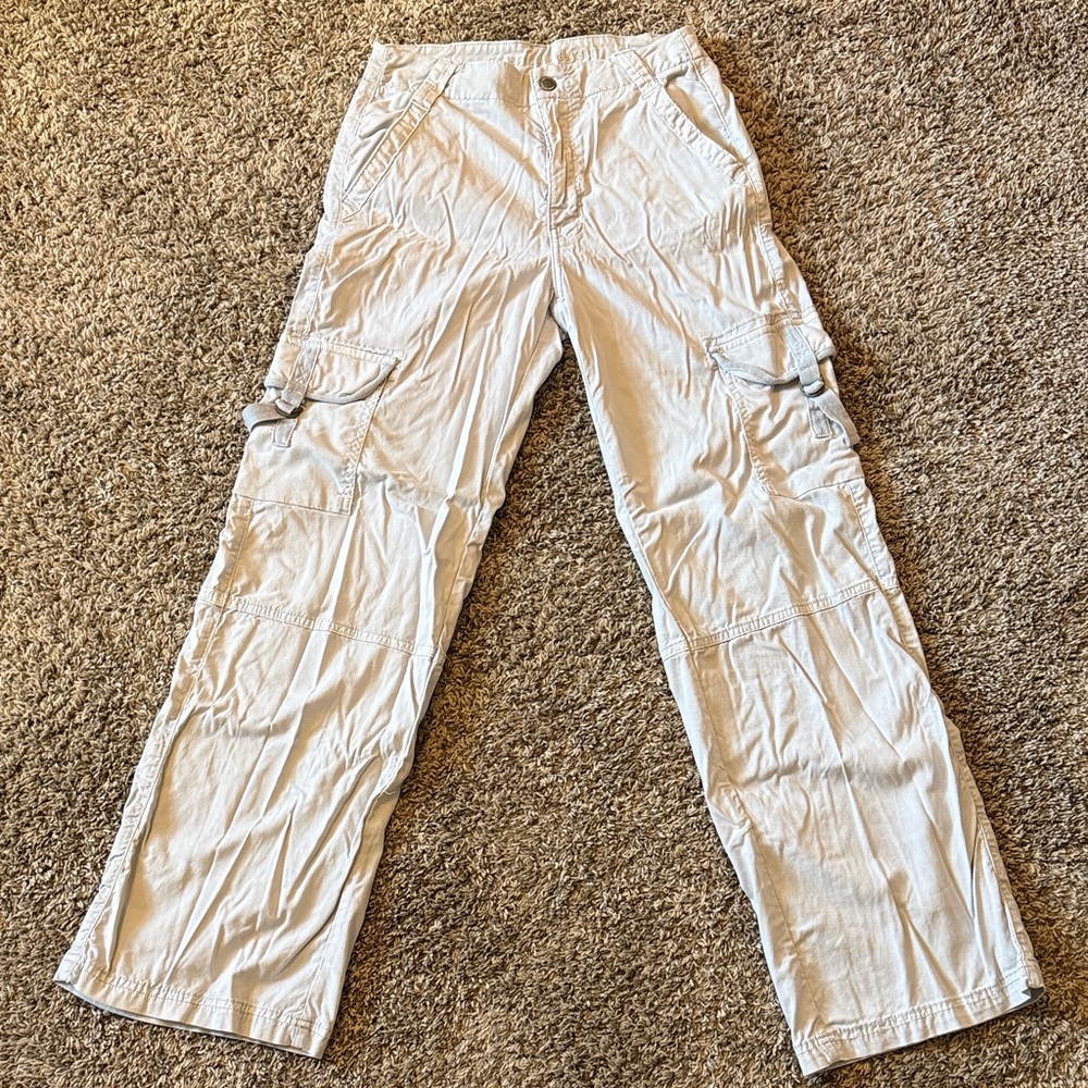 American Eagle Outfitters Stretch Cargo Pants in Light Blue